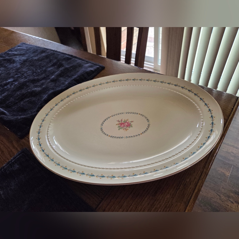Harmony House "Mount Vernon" 16" Oval Platter Made In USA Sears & Roebuck
